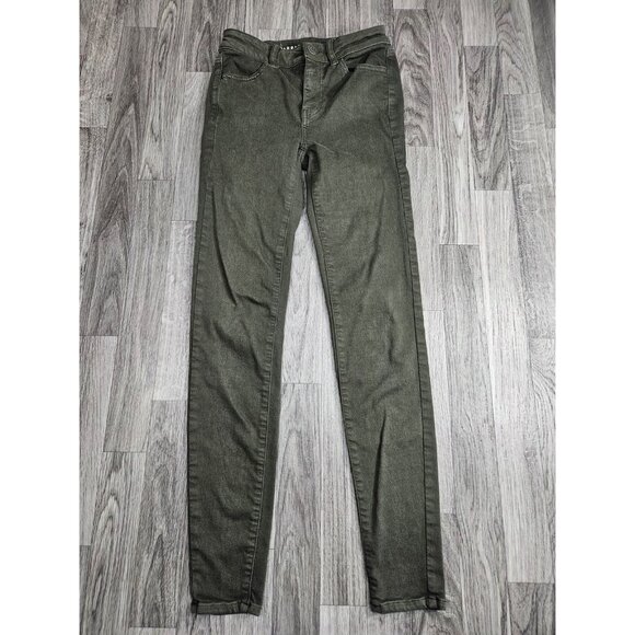 (3/$35) American Eagle Jeggings 0 Green Hi-Rise Next Level Stretch Skinny Pants - Picture 1 of 13